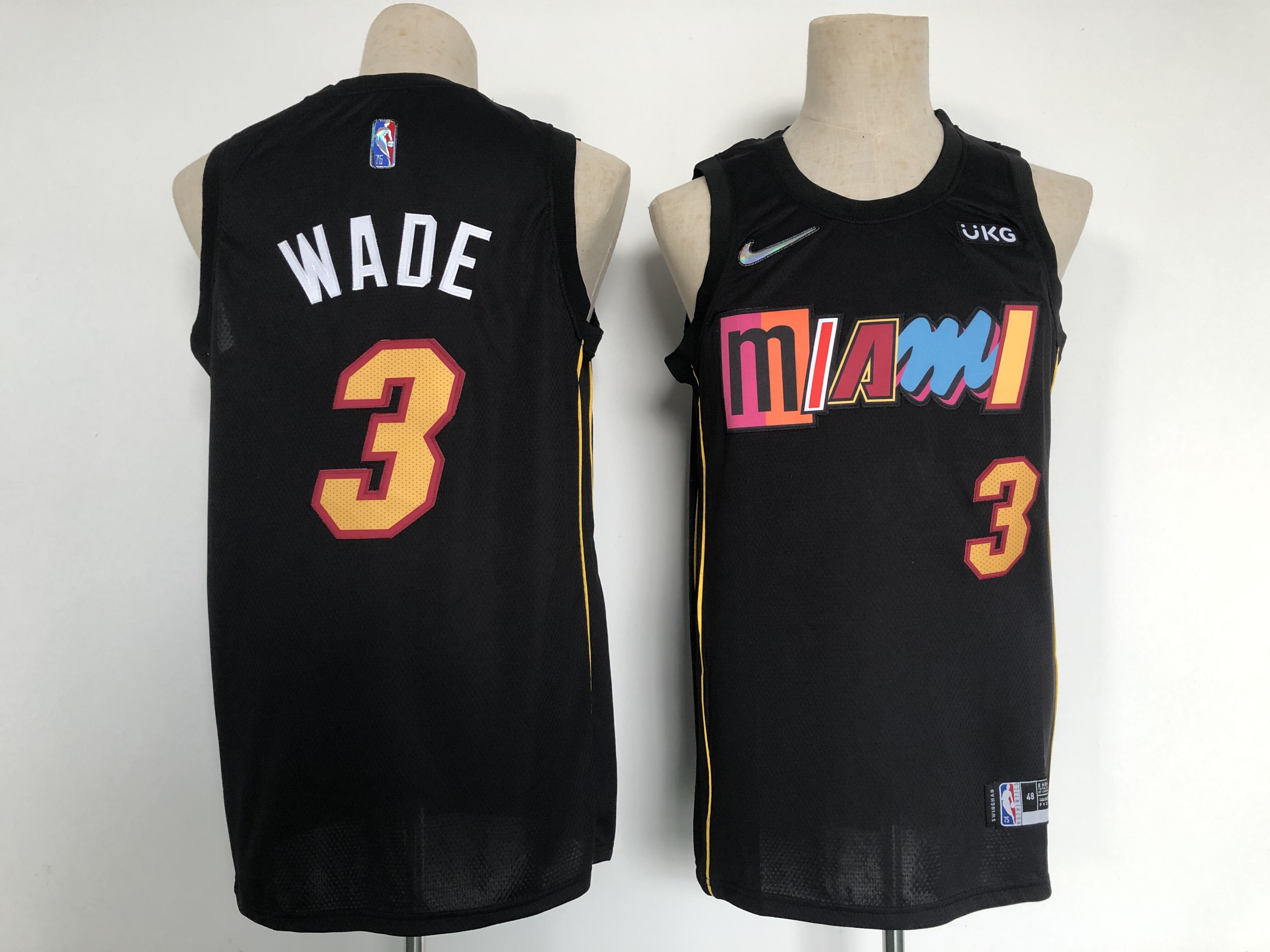 2022 Men Miami Heat #3 Wade black city edition Nike NBA Jersey->women nfl jersey->Women Jersey